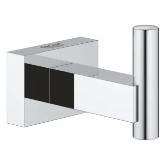 Grohe Bademantelhaken Essentials Cube Metall, chrom, glänzend