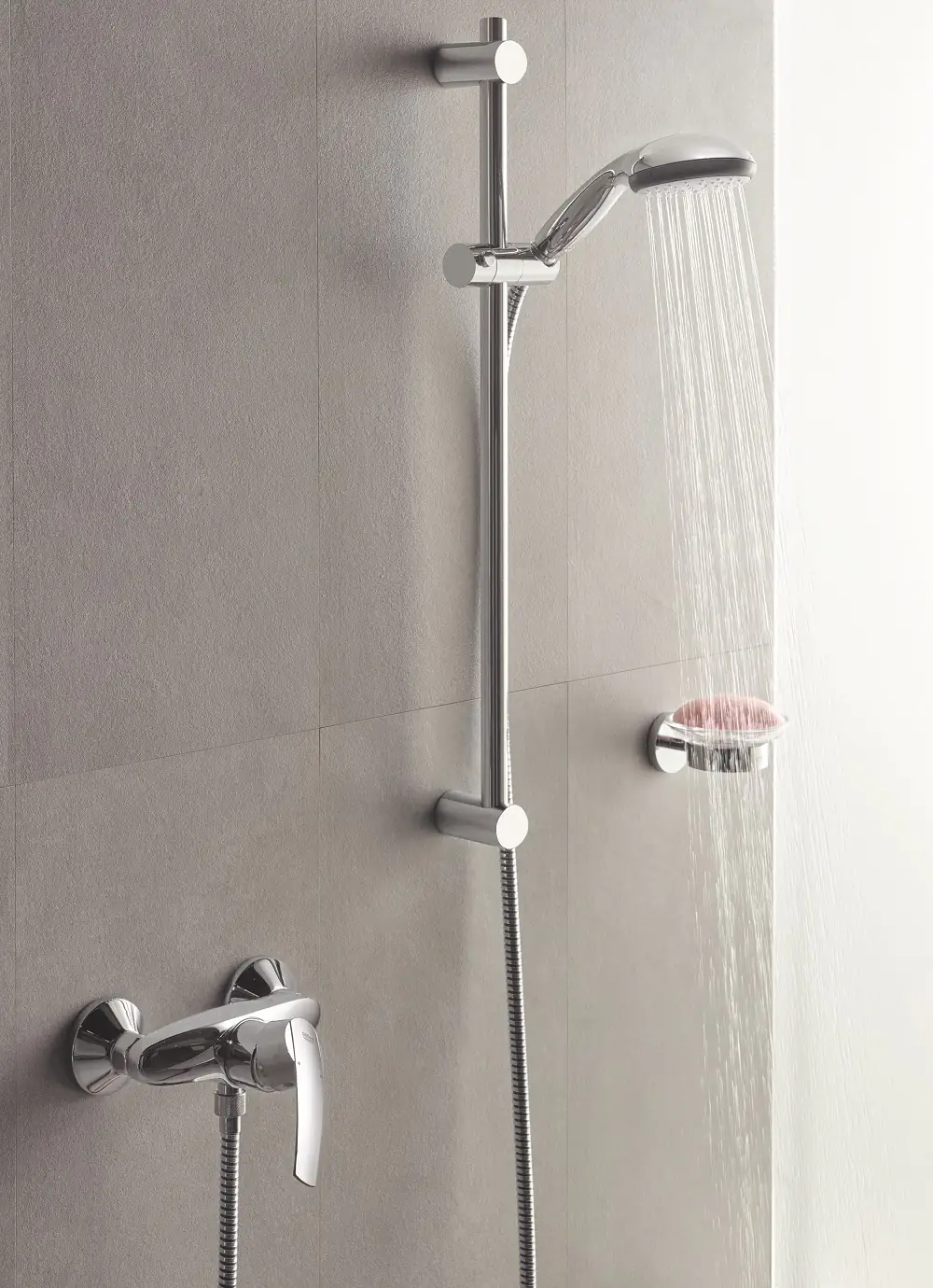 Grohe Brausestangenset Vitalio Start 100 1 Strahlart, verchromt