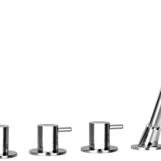 Ottofond Wannenrandarmatur 4-Loch mit Umsteller für Wassereinlaufgarnitur