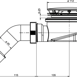 Ottofond Ablaufgarnitur Tasso SF 60 Ø 90 mm