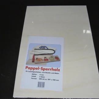 Bastelsperrholz Pappel DIN A3 42 x 29,7 cm, 4 mm