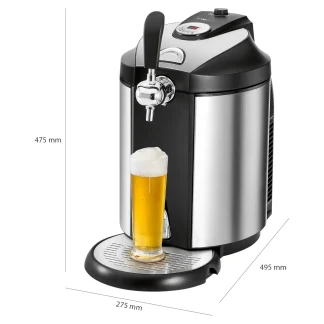 Clatronic Bierzapfanlage BZ 3740 für 5 L Fässchen, mit Kühlung