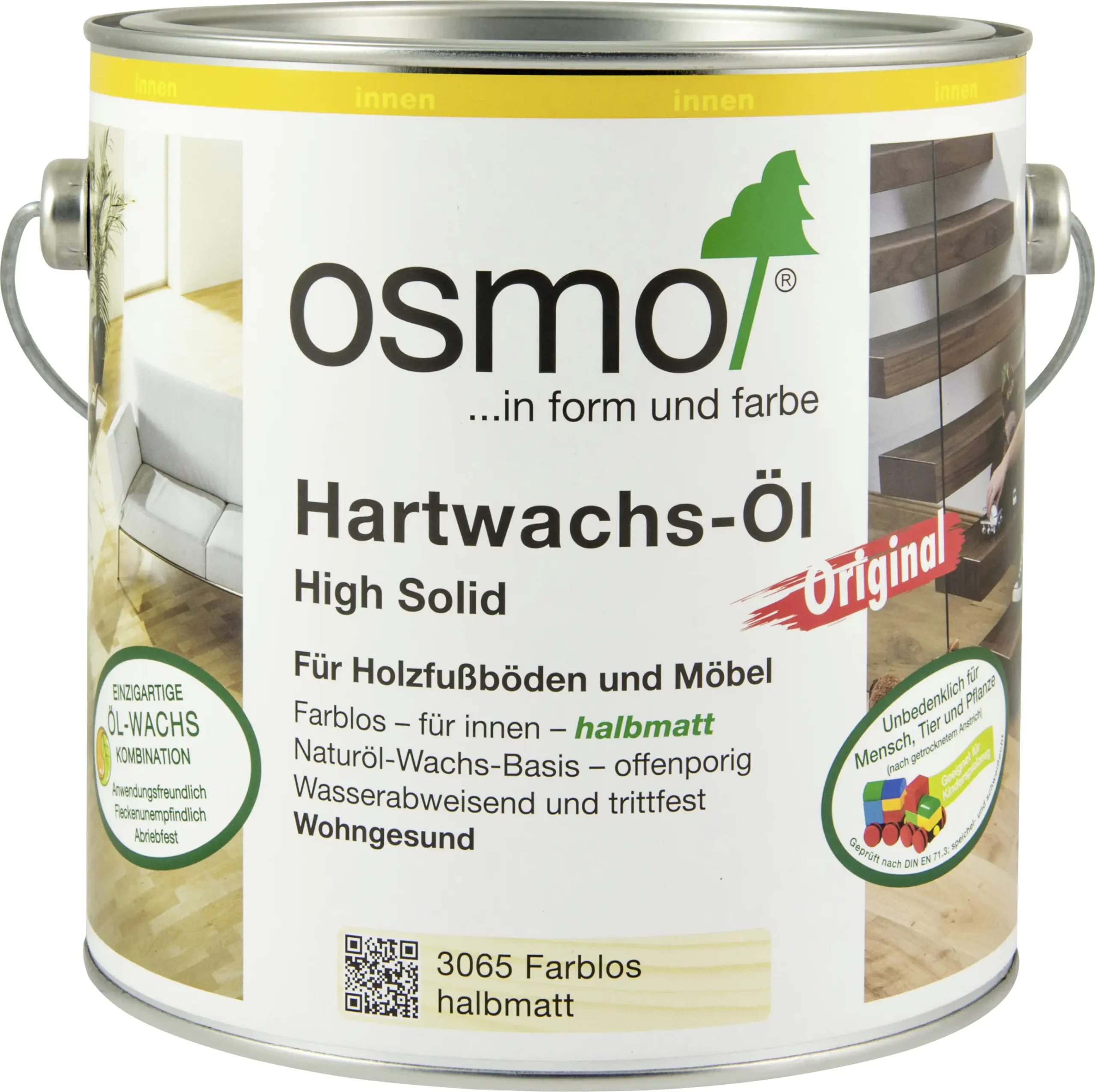 Osmo Hartwachs-Öl Original 2,5 L farbos halbmatt