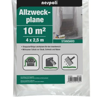 Allzweckplane 4 x 2,5 m, transparent