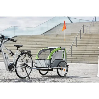 Fischer Kinder-Fahrradanhänger Komfort für 1 - 2 Kinder