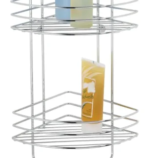 Wenko Eckduschkorb Exclusiv Stahl, chrom, 2 Ablagen