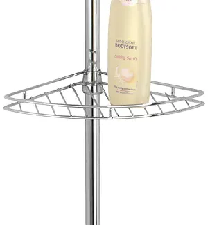 Wenko Teleskop-Duschecke Prea Edelstahl, chrom, 4 Ablagen