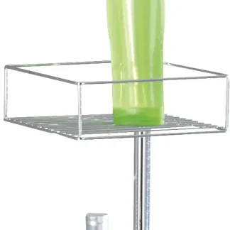 Wenko Teleskop-Regal Domaso Metall, Edelstahl, silber glänzend, 4 Ablagen