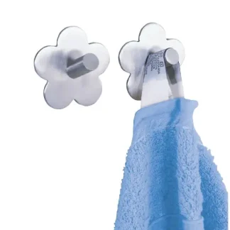 Wenko Wandhaken Fiore Edelstahl matt, chrom, 2er-Set