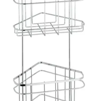 Wenko Eckablage Edelstahl, Turbo-Loc, 2 Etagen