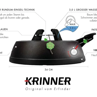 Krinner Christbaumständer GreenLine Comfort Grip S Stamm Ø: bis 11 cm
