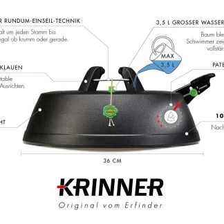 Krinner Christbaumständer GreenLine Comfort Grip M Stamm Ø: bis 12 cm