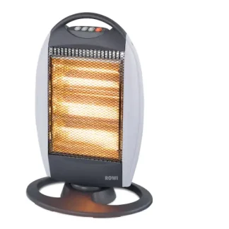 Rowi Halogen Heizstrahler 1200 W tragbar HHS 1200/3/1 T Small, 3 Heizstufen