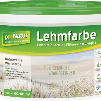 Pronatur Lehmfarbe Naturweiß 10 L weiß