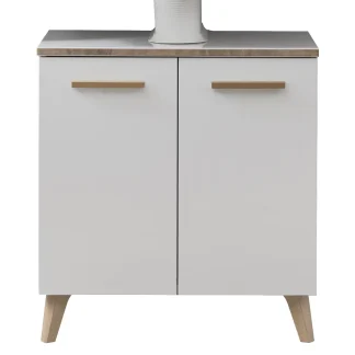 Pelipal Waschbeckenunterschrank Quickset 931 2 Drehtüren, Siphonausschnitt, Türdämpfer