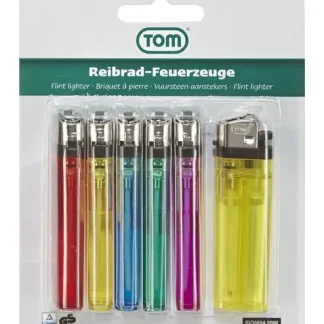 TOM Reibradfeuerzeuge 6er Blister