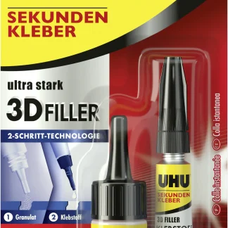 UHU Sekundenkleber 3D Filler 3 g + 9 g