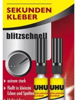 UHU Sekundenkleber flüssig 2x3g