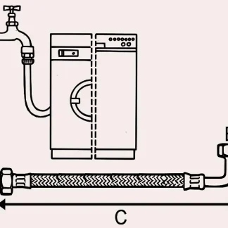 Cornat Hochdruck-Zulaufschlauch für Wasch- und Spülmaschine / 2,5 m