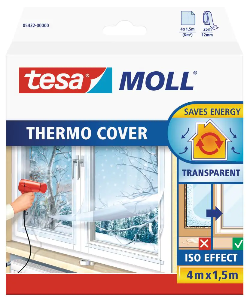 tesa Moll Fensterfolie IsolierfolieThermo Cover 4 x 1,5 m