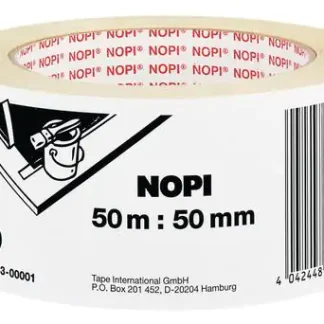 NOPI Flachkreppband 50 m x 50 mm, hellbeige
