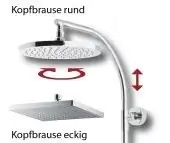 Breuer Duschsäule Aquamaxx 320 Thermostat Thermostat, verchromt, Kopfbrause eckig