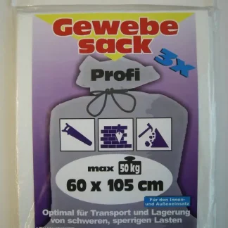 Gewebesäcke ca. 50g/m² 600 x 1050 mm, weiß  3 Stück/Pack