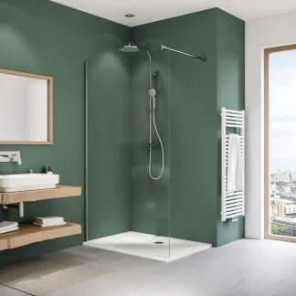 Breuer Entra Dusch-Seitenwand 100 cm chrom Klarglas hell + CER+