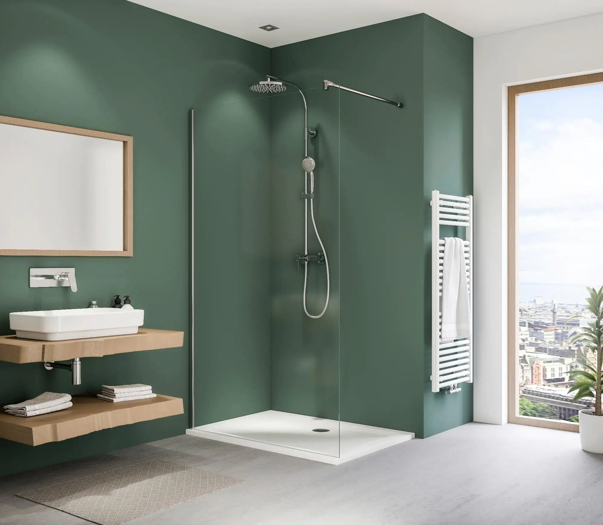 Breuer Entra Dusch-Seitenwand 100 cm chrom Klarglas hell + CER+