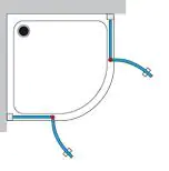 Breuer Espira Runddusche 90x90 4-teilig, Alu silber matt, Klarglas Hell