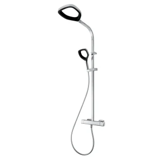 Breuer Kopfbrausesystem Aquamaxx Splash schwarz, mit Thermostat