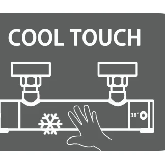 Breuer Aquamaxx 320 Thermostatarmatur Eckige Kopfbrause, verchromt