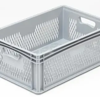 Eurobox 60 x 40 x 22 cm, 41,7 L, durchbrochen, grau