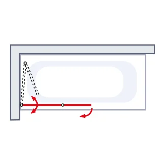 Schulte Badewannenaufsatz D3353 2-tlg. 112 x 142 cm