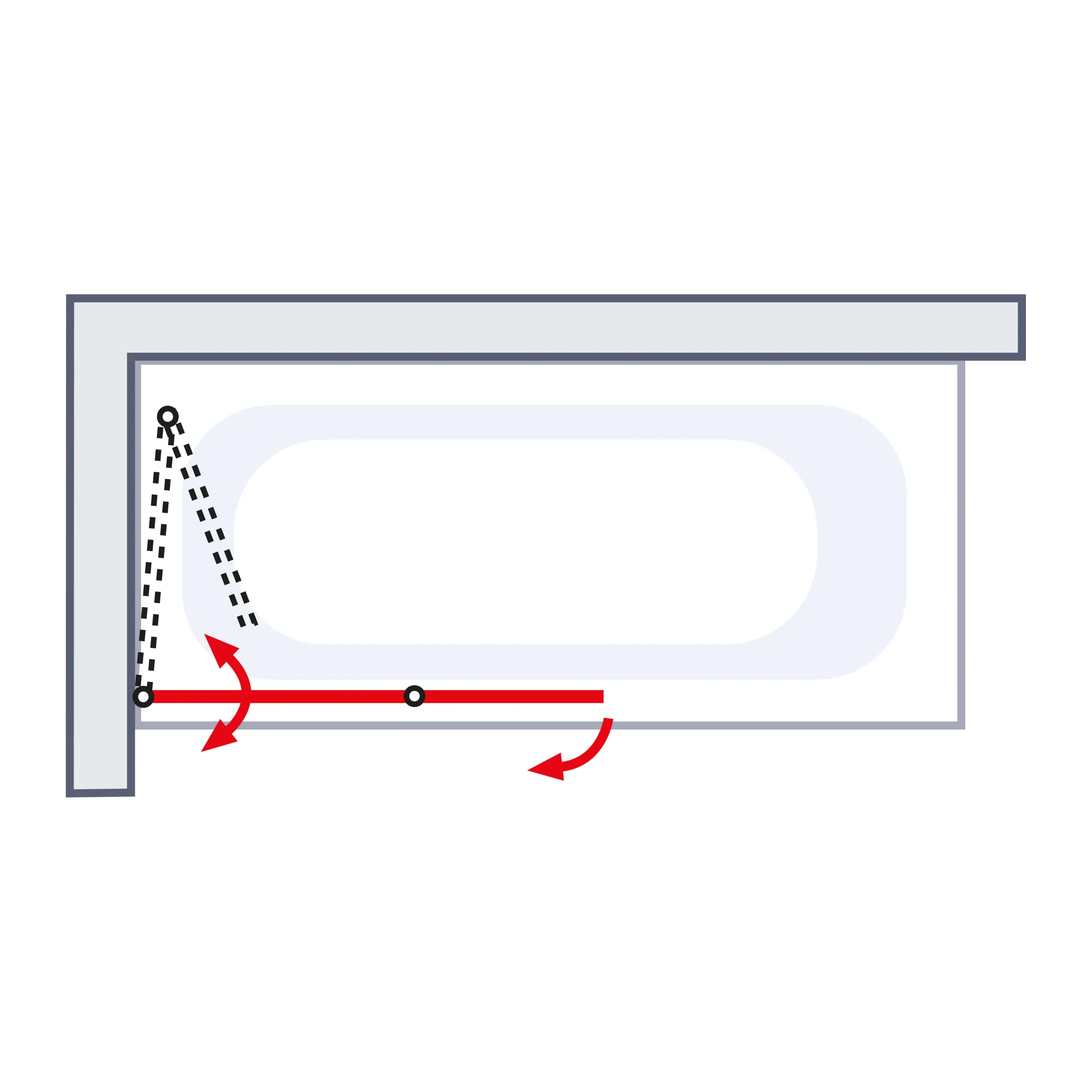 Schulte Badewannenaufsatz D3353 2-tlg. 112 x 142 cm