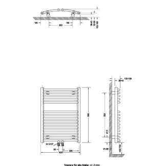 Schulte Badheizkörper Europa 69,5 x 50 cm 331 Watt