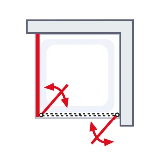 Schulte Pendeltür Seitenwand 90 x 200 cm Toura