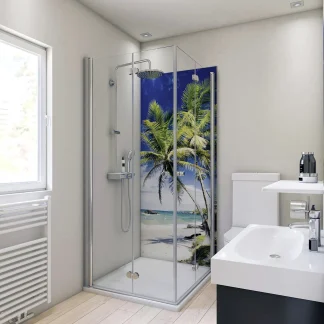 Breuer Duschrückwand Palmen Foto 90x210x0,3 cm