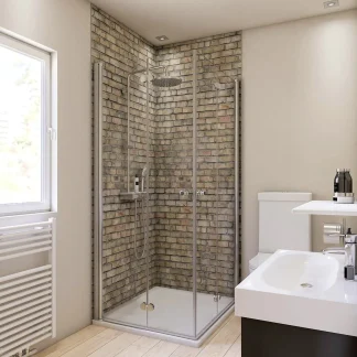 Breuer Duschrückwand Mauer-Optik Vintage Dekor 100 x 210 x 0,3 cm