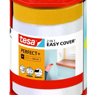 tesa Abdeckfolie Easy Cover Perfect+ Spender & Nachfüllrolle M, 33 m x 55 cm
