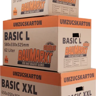 Globus Umzugskarton Basic L Innenmaß: 58 x 33 x 32,5 cm