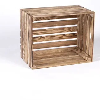 iWerk Holzkiste Geflammt M 50 x 40 x 30 cm