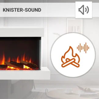 Richen Elektro-Wandkamin Achilles mit 3D-Effekt 1500W, LED, Wifi, App-Steuerung, Timer