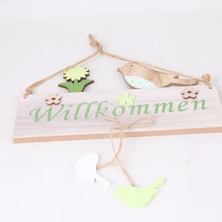 TrendLine Deko Hänger Willkommen 40 x 26 x 1,2 cm