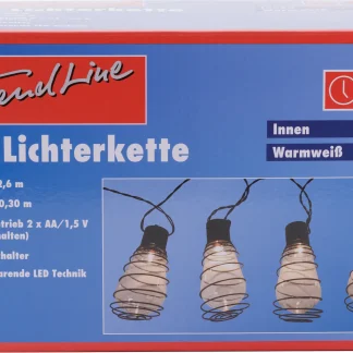 TrendLine LED Lichterkette 10 LED Spiralform für Innen, LED Technik