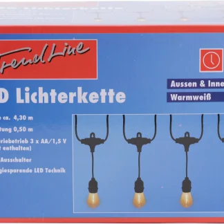 TrendLine LED Lichterkette 140 LED Edison Birne für Außen, LED Technik