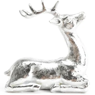 TrendLine Dekofigur Rentier 19,8 x 18,8 cm silber