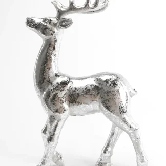 TrendLine Dekofigur Rentier 20 x 19 cm silber