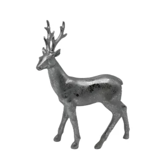 TrendLine Dekofigur Rentier 30,2 x 21,5 cm silber