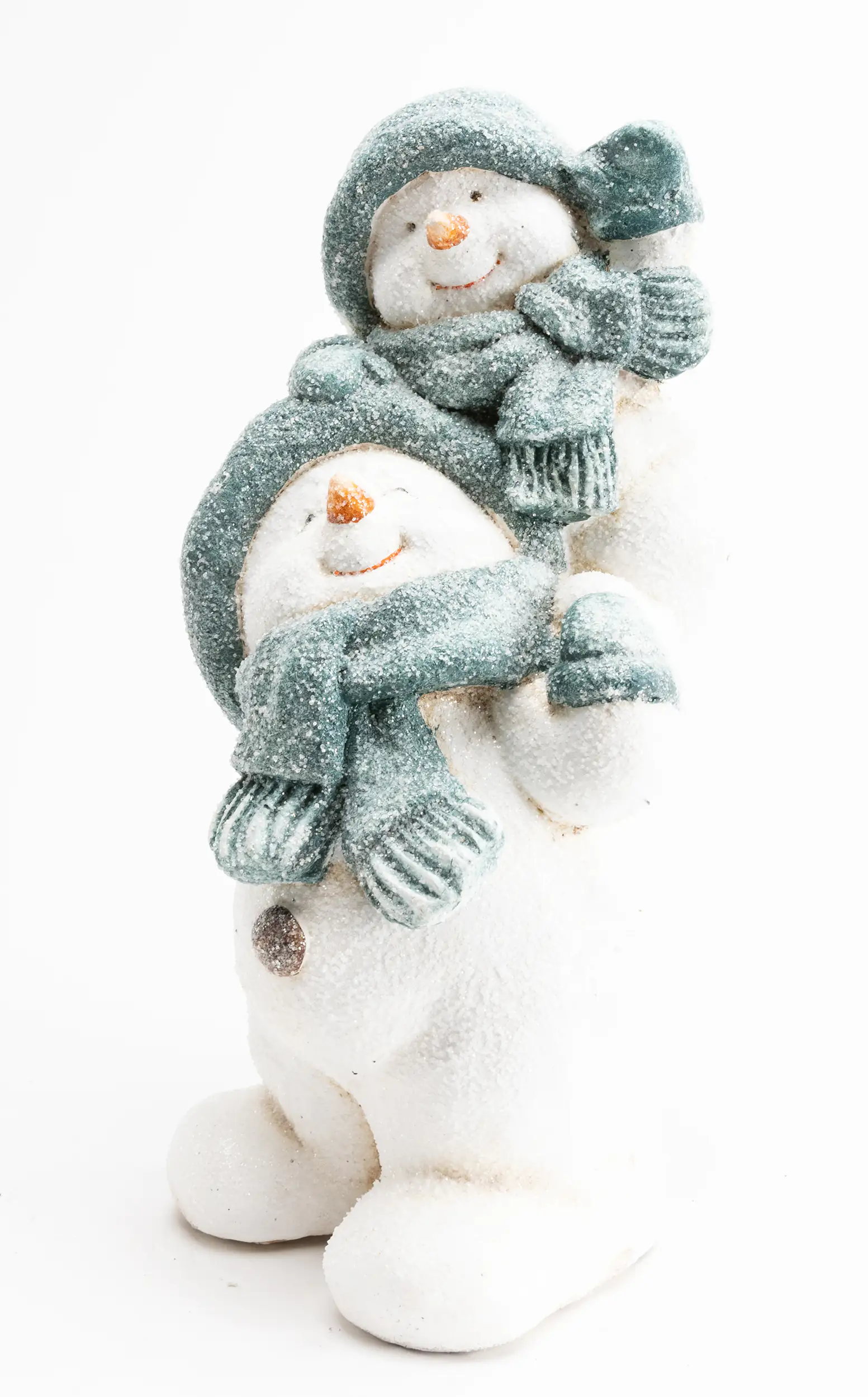 TrendLine Dekofigur Schneemann weiß türkis 32 cm
